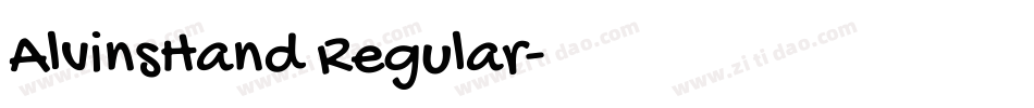 AlvinsHand Regular字体转换